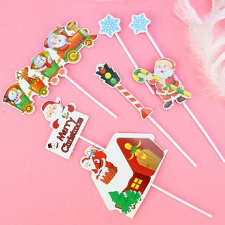 Set 2 Thẻ cắm Noel đoàn tàu