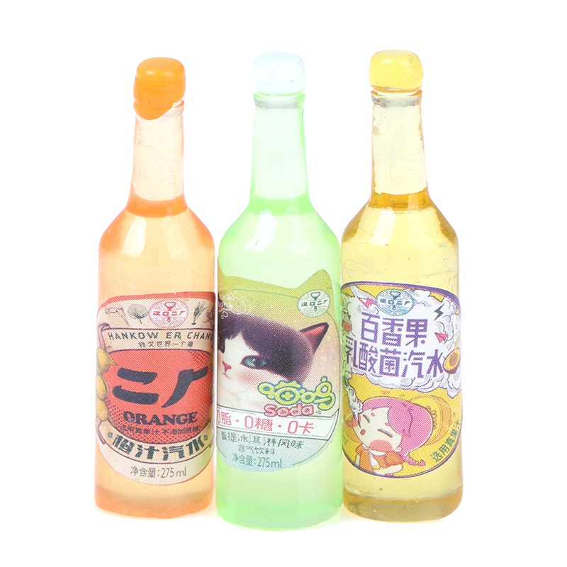 5 Chai nước soda đồ chơi búp bê tỉ lệ 1:12 1:6 độc đáo