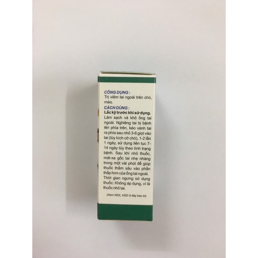 LỌ NHỎ TAI - VỆ SINH TAI CHÓ MÈO - VEMEDIM - 10ML