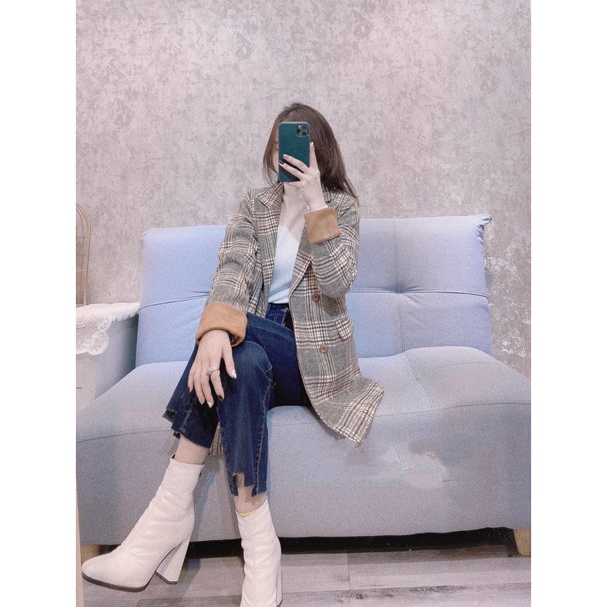 Áo khóac vest kẻ caro | BigBuy360 - bigbuy360.vn