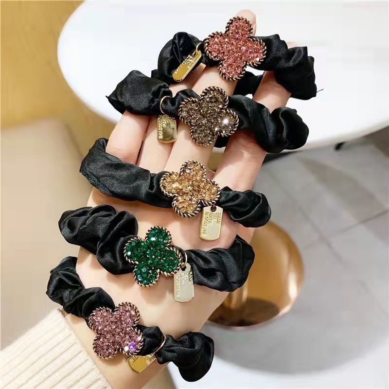 Dây Buộc Tóc Cao Su Co Giãn Đính Nơ Xinh Xắn Cho Nữ