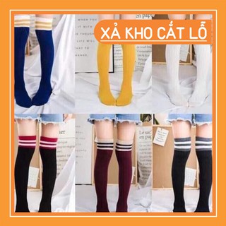 🌈🌈🌈 tất gân tăm sọc kẻ đầu gối hàn quốc – combo 10 đôi