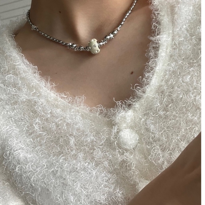 Vòng Cổ choker Thép Mặt Ngôi Sao Nhỏ Thời Trang Trung Tính