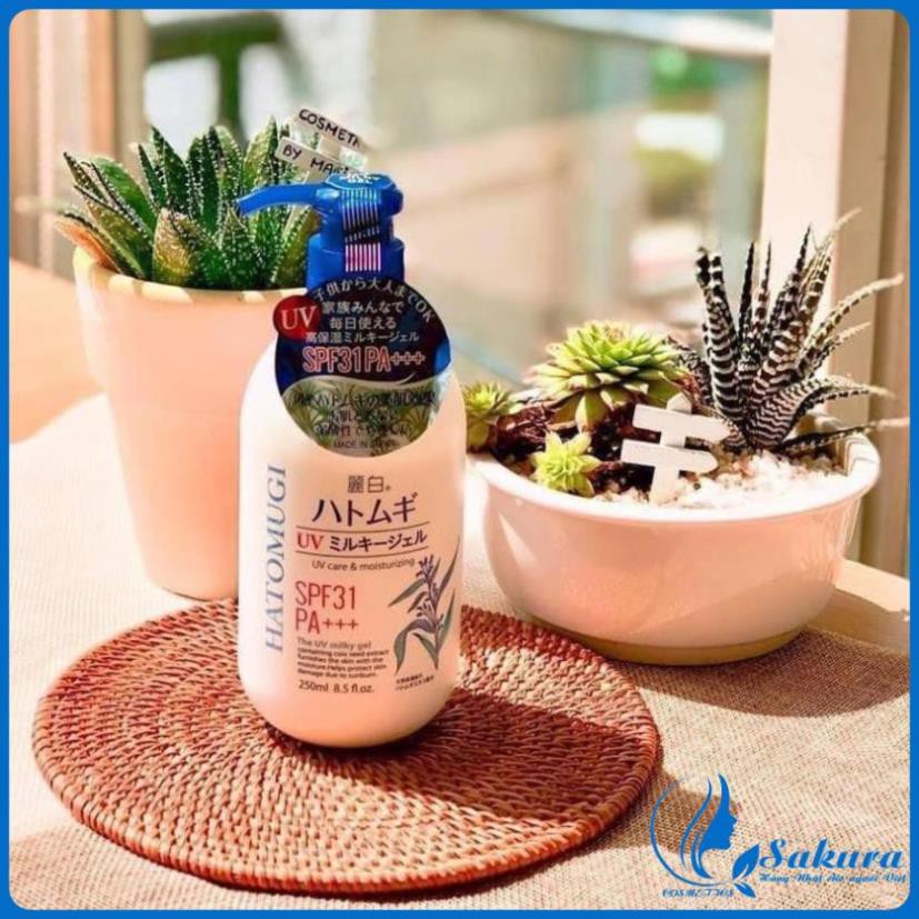 [ HÀNG AUTH] Sữa dưỡng thể chống nắng Hatomugi SPF31 PA+++ 250ml Nhật Bản | BigBuy360 - bigbuy360.vn