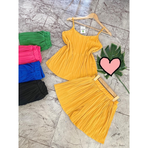 Đồ Bộ Thun 2 Dây Dập Ly Cổ Tim Quần Đùi | BigBuy360 - bigbuy360.vn