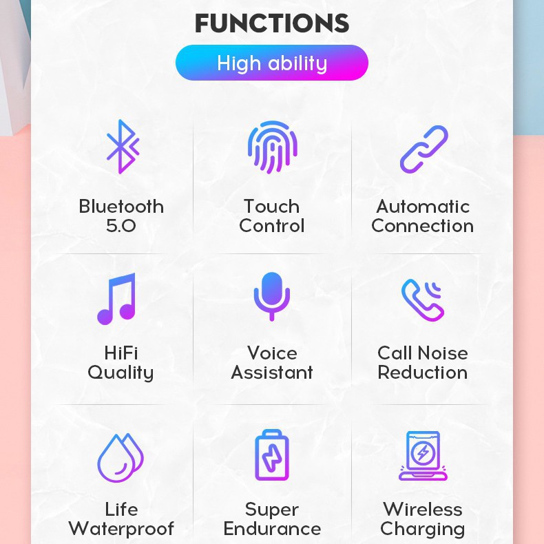 Tai nghe Airs Pro inPods 13 inPods 12 Pro I13 màu macaron Bluetooth 5.0 chất lượng cao PK i12 | BigBuy360 - bigbuy360.vn