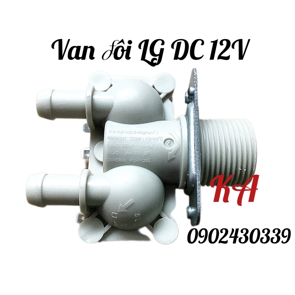 Van Cấp Nước Đôi Máy Giặt LG DC 12V Chính Hãng