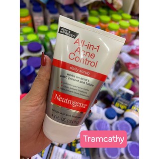 Sữa Rửa Mặt Trị Mụn Neutrogena Siêu Tốc All-in-1 Acne Control Daily Scrub