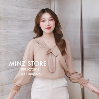 ÁO SƠ MI DÀI TAY CỔ NƠ TAY BO CHUN SIÊU ĐẸP