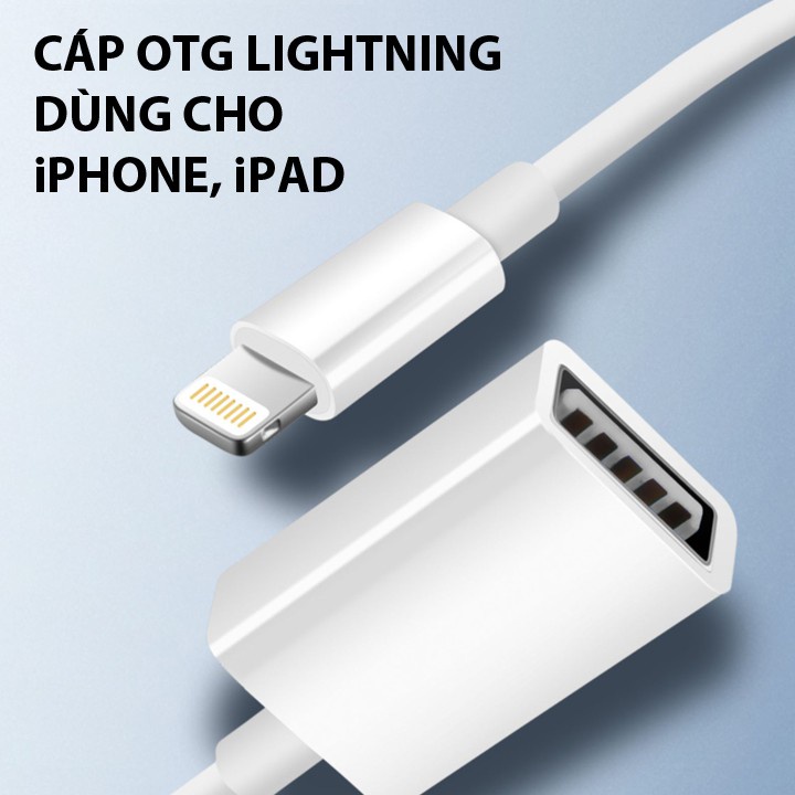 Cáp OTG Cho ip,tablet táo Cổng USB Kết Nối Dữ Liệu Nhanh Không Cần Qua itunes