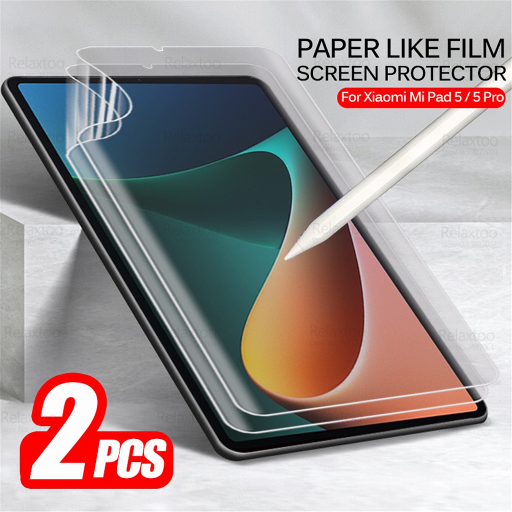 2pcs Paper Like Film For Xiaomi Pad 5 Pro Screen Protector Mi Pad5 5Pro MiPad5 Full Curved Write Paint Matte Soft Film