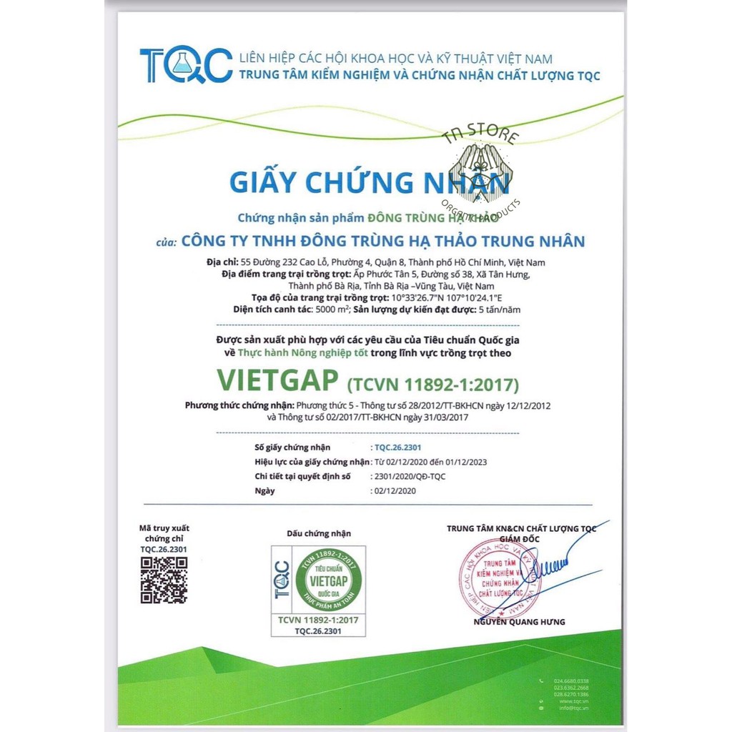 Đông trùng hạ thảo organic sấy thăng hoa Trung Nhân 10g, hạn sử dụng 24 tháng, sản phẩm sạch cho sức khỏe | BigBuy360 - bigbuy360.vn