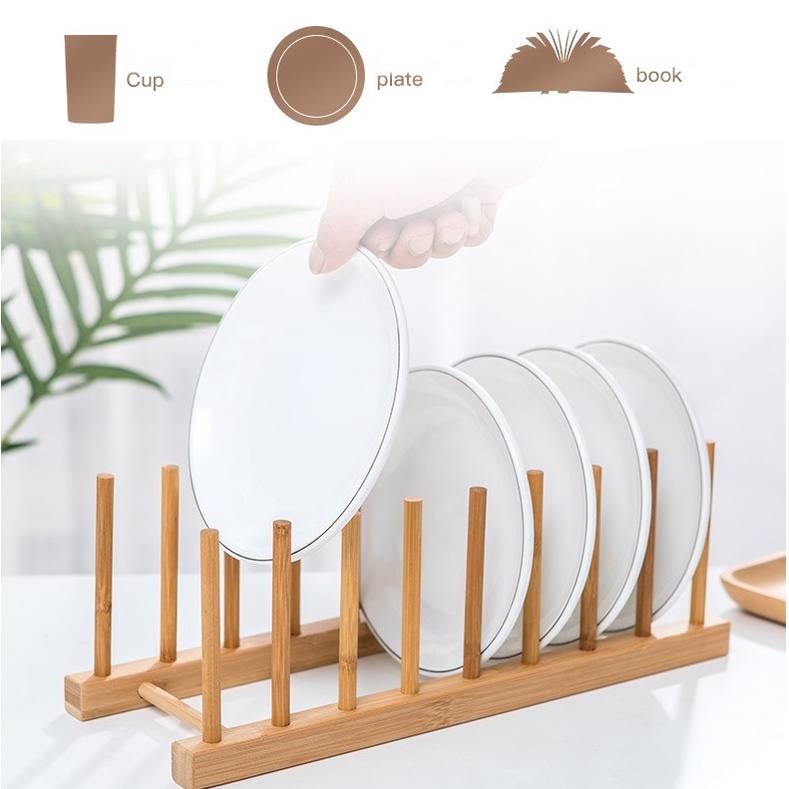 Kệ Úp Dĩa Tre BAMBOOO ECO Giá Trưng Bày Nhà Bếp Tiện Lợi Nhiều Kích Thước