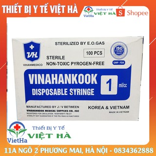 Bơm tiêm Vinahankook 1ml , 3ml, 5ml hộp 100c