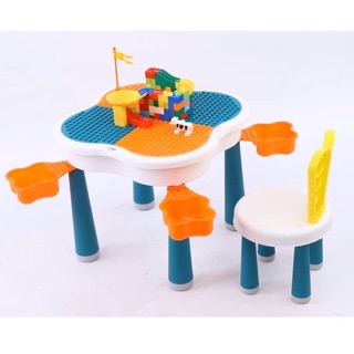 [Tặng kèm lego]Bàn lego đa năng hình hoa đào hai mặt
