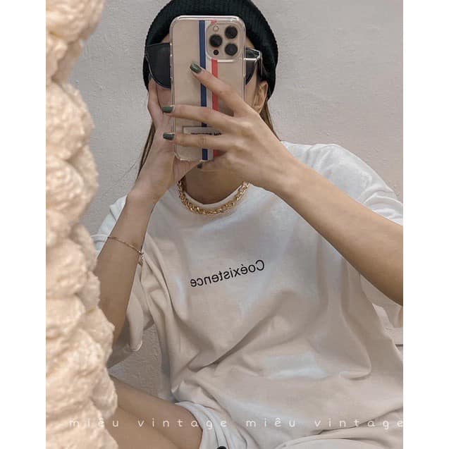 Áo Thun 3158 Áo Thun Chữ CÓE XISTENCE Form Rộng Chất Tuyết Nhung Loại 1 Samsam4896