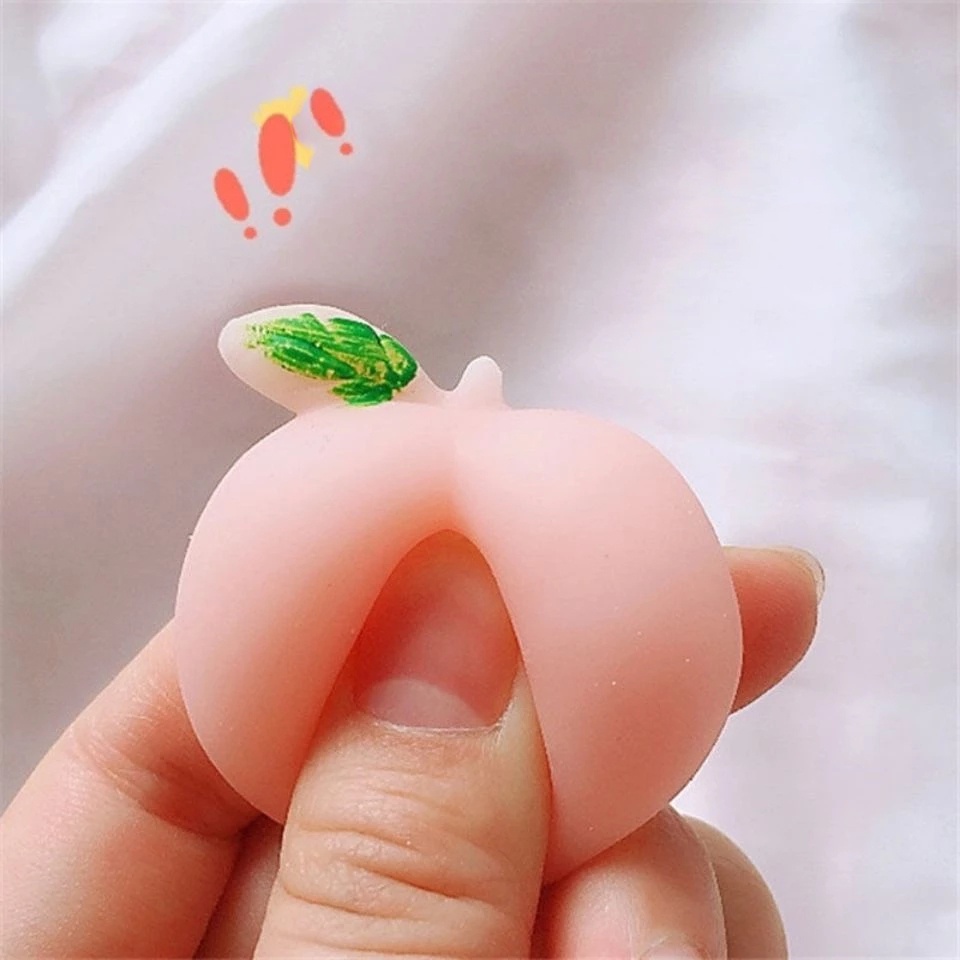 Đồ chơi bóp mềm hình quả đào có mùi thơm