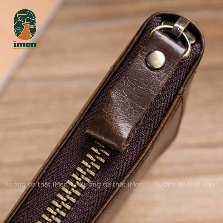 Ví nam da bò cao cấp, ví nam có khoá chắc chắn chống rơi đồ - Bảo hành 12 tháng - VD003
