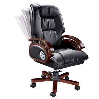Ghế Giám Đốc Chân Gỗ Xoay Lưng Cao - Ngã Lưng Thư Giãn AZP-R911-ĐEN - Hàng Nhập Khẩu