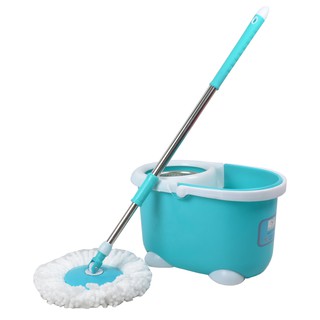 Bộ chổi lau nhà Thái Lan xoay 360 độ ( cây lau+ bàn+2 bông lau+ lồng vắt )