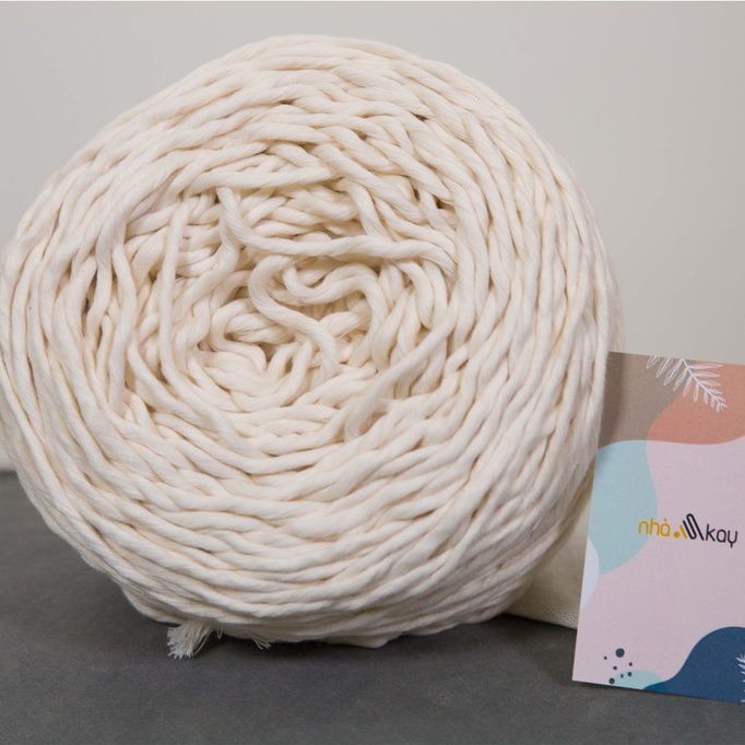 Dây thừng macrame cotton 100% 1Xoắn 4mm