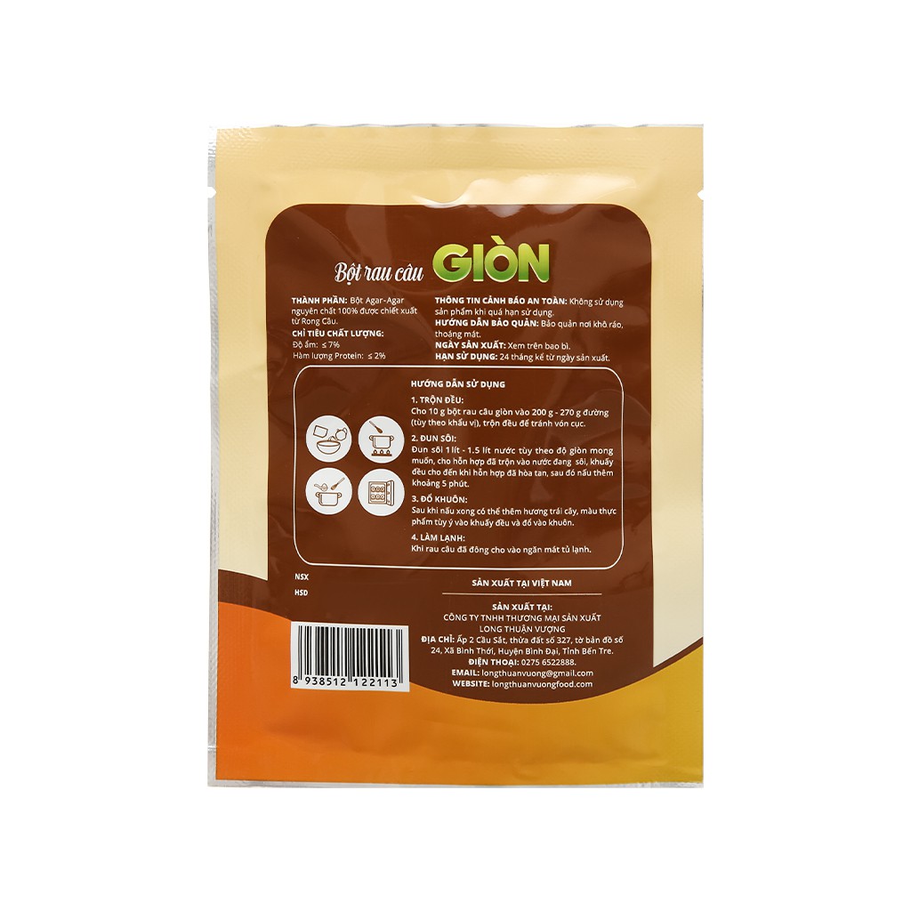 Bột rau câu giòn Bà Bảy gói 25g/1 GÓI