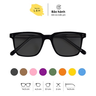 Kính râm chống UV vuông K9050 đen dành cho nam nữ [KHÔNG CẬN - CÓ CẬN]