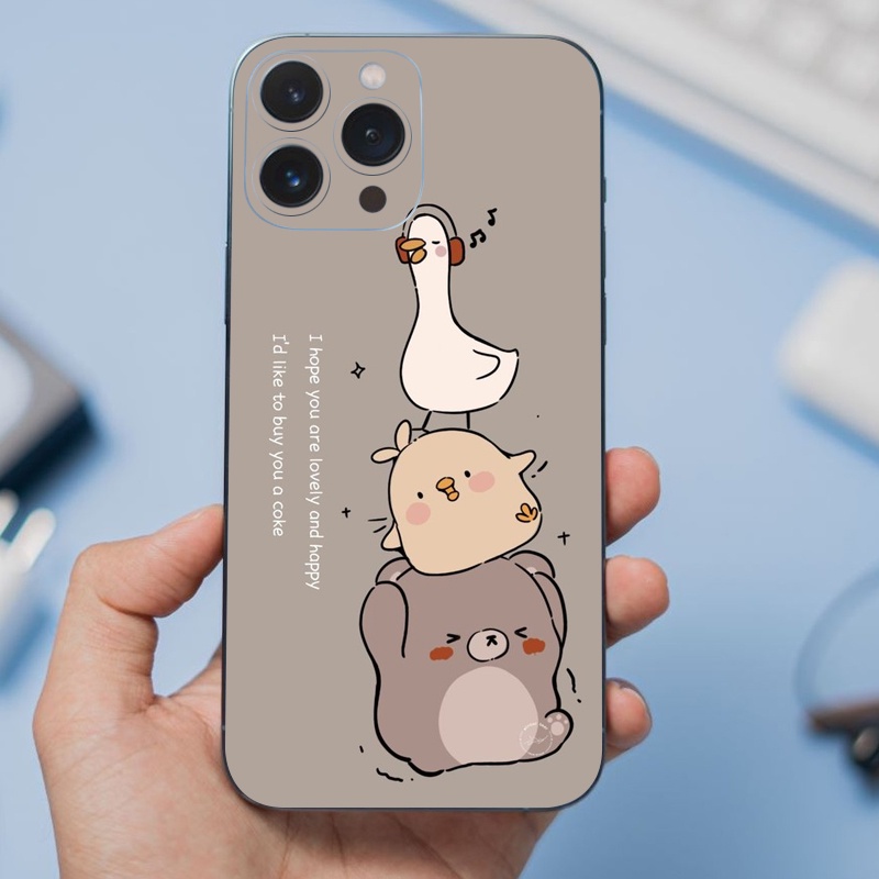 Miếng Dán Skin điện thoại - Decal màn hình 3M titan 3D theo yêu cầu - Cho Iphone Samsung Oppo Xiaomi chóng bức xạ MD 75