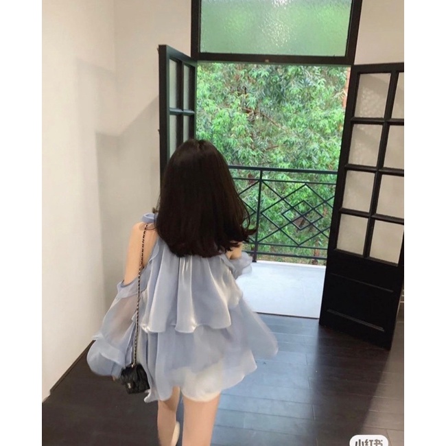 SET ÁO XANH KHOÉT VAI + SHORT