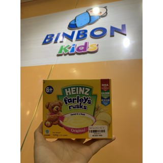 [DATE XA] Bánh quy ăn dặm Heinz Farley's Rusks cho bé 6m+ 120g (12 chiếc)
