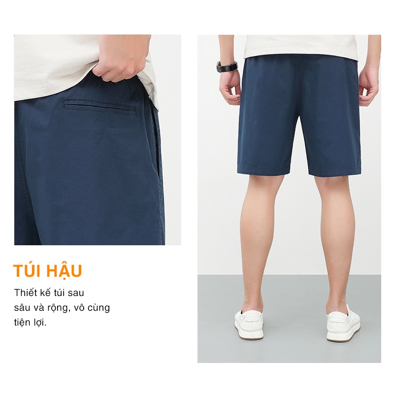 Quần short đùi nam Kaki mềm mịn TINOFUN mã "TT11" dáng lửng phong cách Hàn Quốc đẹp