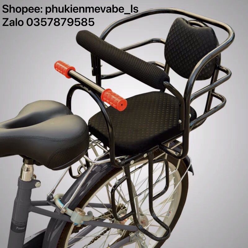 D03-Ghế ngồi sau xe đạp, xe đạp điện có vòng ngang ngực
