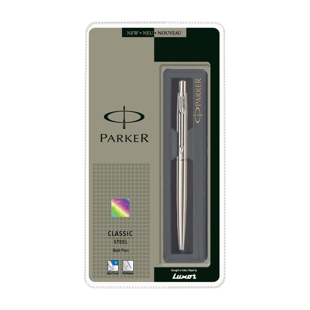 [RẺ VÔ ĐỊCH] Viết parker, bút ký cao cấp bằng thép chrome, mực xanh, parker jotter, bút bi cao cấp