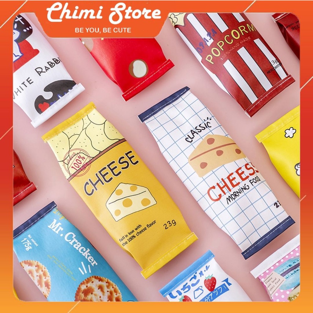 Túi đựng bút , hộp bút cute Chimi HT041 thiết kế kiểu dáng gói đồ ăn nhanh nhiều mẫu lựa chọn