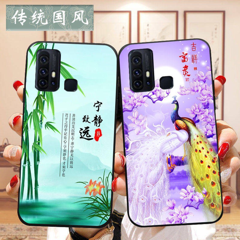 Vỏ điện thoại di động, silicon, kiểu Trung Quốc, vỏ mềm chống rơi trí thun ngắn tay | BigBuy360 - bigbuy360.vn