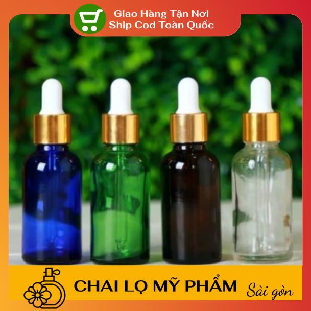 Lọ Chiết Serum ❤ SIÊU RẺ ❤ [15ml,20ml] Lọ đựng tinh dầu bóp giọt khoen vàng , phụ kiện du lịch