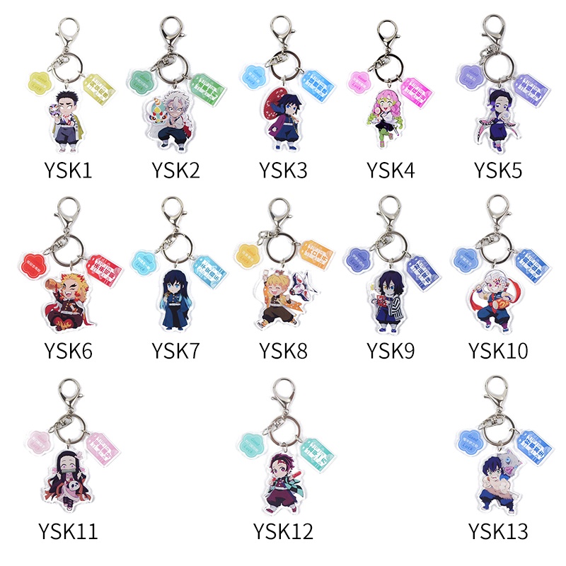 Tmdbyx Móc Chìa Khóa Họa Tiết Anime Demon Slayer Bằng Acrylic