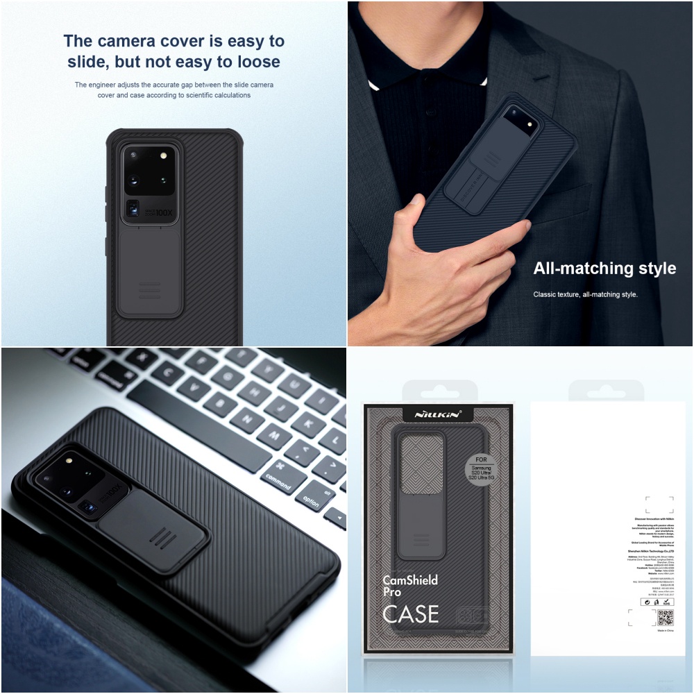 ỐP LƯNG SAMSUNG GALAXY S20 ULTRA - S20 ULTRA 5G NILLKIN CAMSHIELD PRO BẢO VỆ CAMERA CHÍNH HÃNG