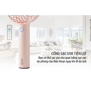 (nguyendangphieuchi2020) Quạt sạc cầm tay mini Comet CRF1004