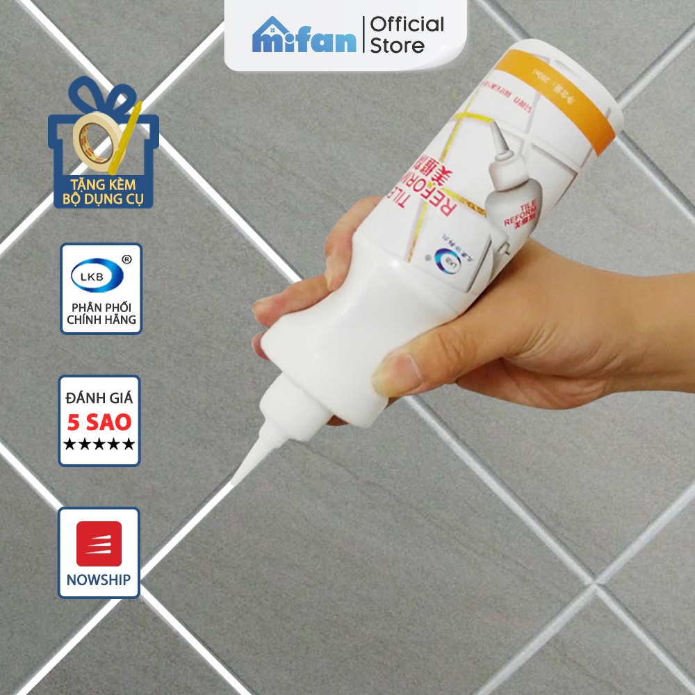 Sơn Kẻ Chỉ Gạch Cao Cấp LKB 280ml - Keo chà ron sứ làm mới mạch gạch sàn nền nhà tắm, tường, bồn rửa chén, bồn cầu-Mifan