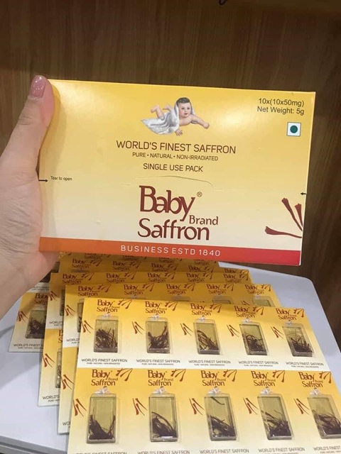 HỘP 50MG NHUỴ HOA NGHỆ TÂY TỐT NHẤT ẤN ĐỘ BABY SAFFRON | BigBuy360 - bigbuy360.vn