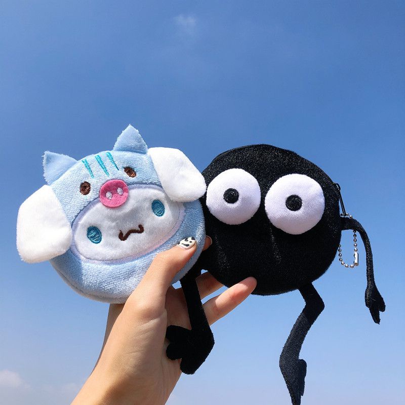 New Disney Sanrio Mini Coin bag plush Peripheral Plush Cartoon Cute Animal Coin Purse Accessories girl gift