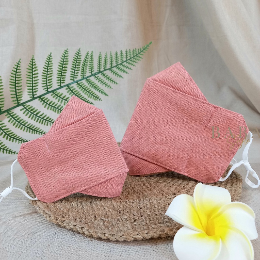 Khẩu Trang Vải Trẻ Em 3 Lớp Linen Cotton Khẩu Trang Em Bé Thời Trang Kháng Khuẩn Thoáng Mát Nhiều Màu Có Nút Điều Chỉnh