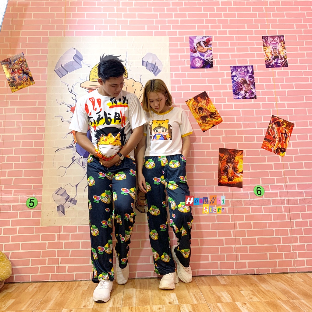 Quần Hoạt Hình Dài Ống Rộng Bún Đậu Mắm Tôm Cartoon Pant V2 Oversize Ulzzang Unisex - MM