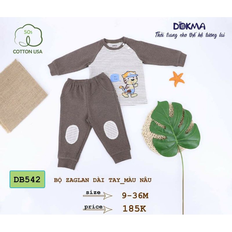 [Dokma] Bộ nỉ zaglan dài tay DB542 mã 2