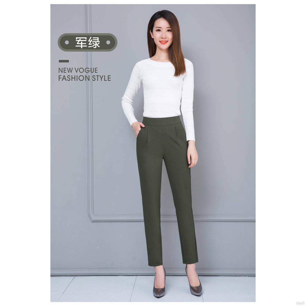 Quần Dài Lưng Cao Thiết Kế Thoải Mái Cho Phái Nữ