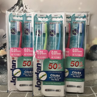 Bàn Chải Đánh Răng Jordan Click Gum Protector bộ 2 cây