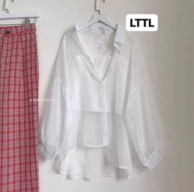 [DAQUY20]áo sơ mi tay bồng /áo voan tay bồng mỏng