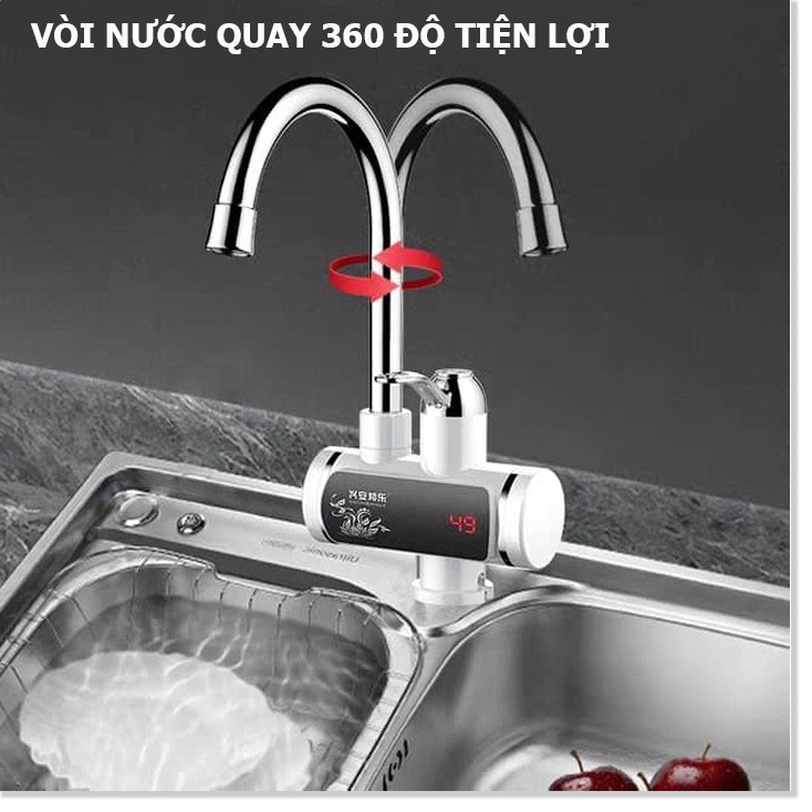 Giá Máy Nước Nóng Trực TiếpChống giậtlàm nóng trực tiếp tại vòi, tiết kiệm điện và nước, có Rơ-le chống giật an toàn