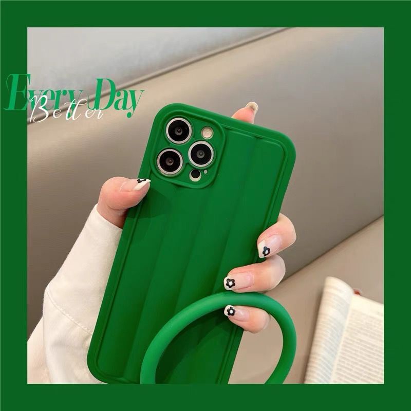 Ốp Điện Thoại tpu Mềm Màu Cam / Xanh Lá Gắn Nhẫn Đỡ Cho Iphone 14PROMAX 12 pro max 11 pro max xs max xr x 7 8 plus 13promax